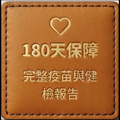 180天保障 完整疫苗與健檢報告
